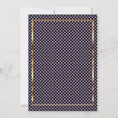 Elegant Paarse Wedding Flower Uitnodiging (Achterkant)