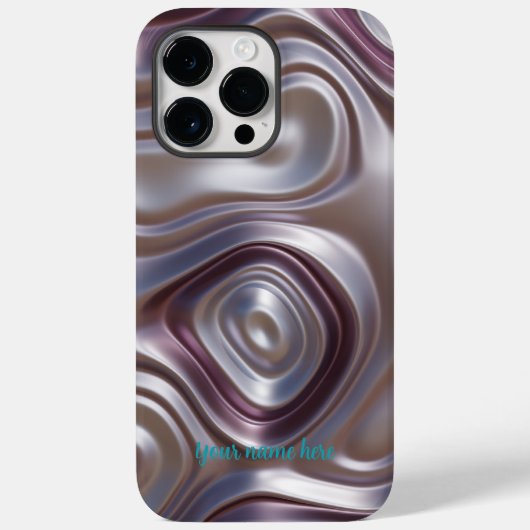 Elegant Paarse zilveren metalen iPhone / iPad hoes (Achterkant)