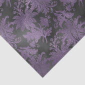 Elegant Paarse zwarte bloemenkool Tissuepapier (Detail)