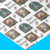 Elegant Paashaas Glas in lood Tissuepapier