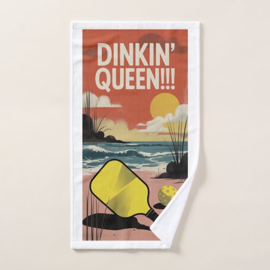 Élégant Paddle DINKIN' QUEEN! ! ! Serviette de spo (Serviette à main)