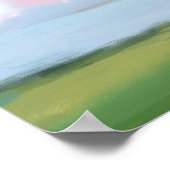 Elegant Painted Landscape Clouds Wedding Welcome Poster (Hoek)