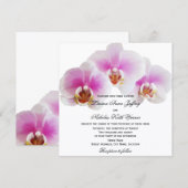 Elegant Painted Orchids Wedding Kaart (Voorkant / Achterkant)