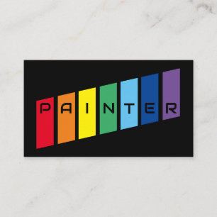 Elegant Painters regenbooggekleurde strepen Visitekaartje