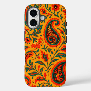 Elegant paisley bloempatroon iPhone 16 hoesje