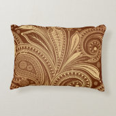 Elegant  Paisley Burgundy Gold Accent Kussen (Achterkant)