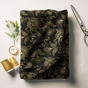 Elegant Paisley Floral Gold ID639 Stof