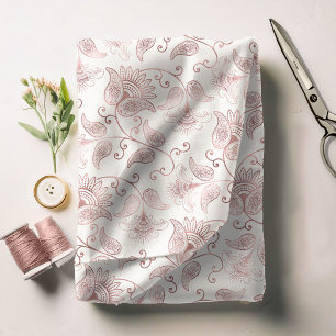 Elegant Paisley Floral Roos Gold ID639 Stof