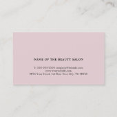 Elégant Pale Purple White Beauté Carte de rendez-v (Dos)