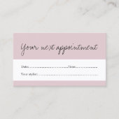 Elégant Pale Purple White Beauté Carte de rendez-v (Devant)