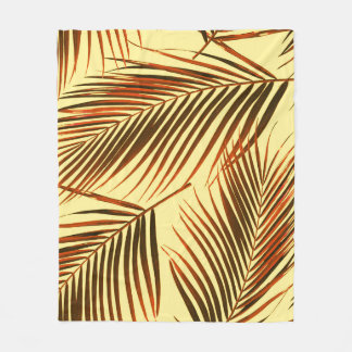 Elegant Palm Repeat Patroon Ontwerp Fleece Deken