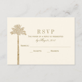 Elegant Palm RSVP-kaart RSVP Kaartje
