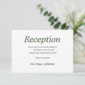 Elegant Palm Tree Chic Wedding RSVP (Staand voorkant)