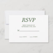 Elegant Palm Tree Chic Wedding RSVP Kaartje (Voorkant)
