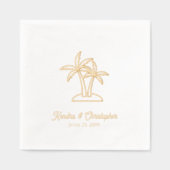 Élégant Palm Tree personnalisé Mariage à huile d'o (Recto)