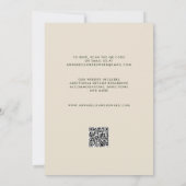Elegant Palm Tree Wedding Invitation with QR Code (Dos)