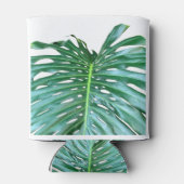 Elegant palmblad tropisch oerwoud regenwoudblad blikjeskoeler (Achterkant)