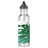 Elegant palmblad tropisch oerwoud regenwoudblad waterfles  (Links)