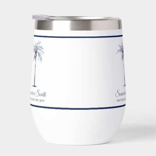 Elégant palmier bleu personnalisé (Droite)