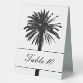 Élégant palmier mariage numéro de table signes de (Recto)