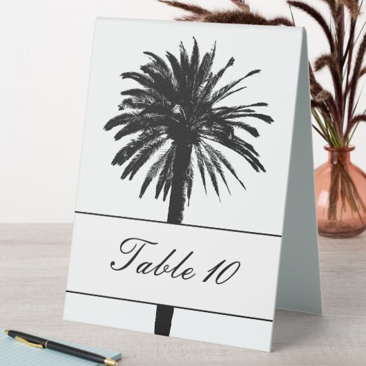 Élégant palmier mariage numéro de table signes de (En SItu (Tableau))