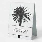 Élégant palmier mariage numéro de table signes de (Verso)