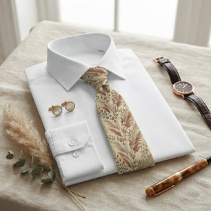 Elegant Pampagras & Eucalyptus Stropdas