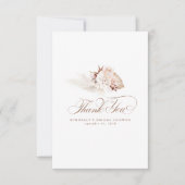 Elegant Pampagras Licht Bloemige Dankbetuiging Bedankkaart (Voorkant)