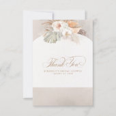 Elegant Pampagras Witte Bloemen Bedankt (Voorkant)