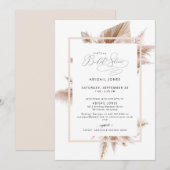 Elegant Pampas Bridal Shower Kaart (Voorkant / Achterkant)