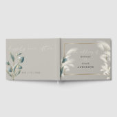 Elegant Pampas Gras Rookblauw Anthurium Gastenboek (Volledig)