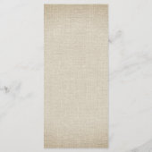 Élégant Pampas Grass 4 Parcours Menu Mariage (Dos)