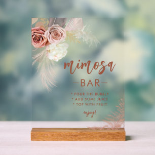 Elégant Pampas Grass Bachelorette Mimosa Bar