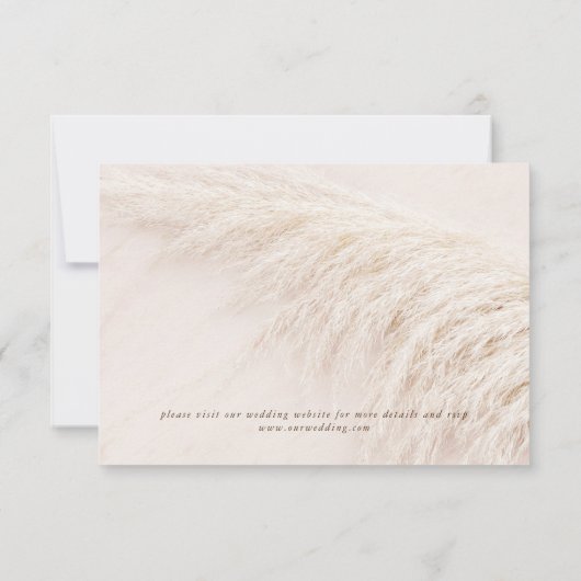 Elegant Pampas Grass Foto bewaart de Kaart Datum (Achterkant)