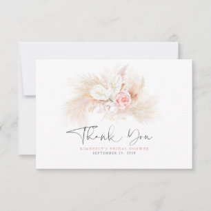 Elegant Pampas Grass Pink Floral bedankt