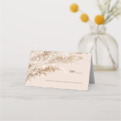Elegant Pampas Grass Wedding Place Card (Achterkant)