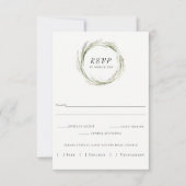 Elegant Pampas Grass Wreath Bruiloft RSVP Kaart (Voorkant)