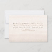 Elegant Pampasgras Wit Bloemendankje Bedankkaart (Achterkant)