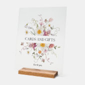 Élégant panneau de cartes et cadeaux floraux (Angle)