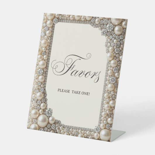 Élégant Panneau de Faveurs de Perles (Recto)