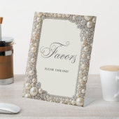 Élégant Panneau de Faveurs de Perles (In SItu)