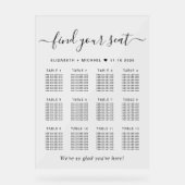 Élégant Panneau de Mariage pour 12 Tables Clair (Recto)