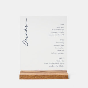 Élégant Panneau de Menu de Boissons Minimaliste