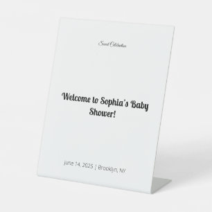 Élégant panneau de piédestal Baby shower   Floral 