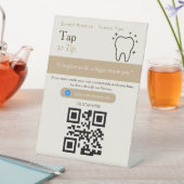 Élégant Panneau de Sable à Code QR pour Pourboire (In SItu)