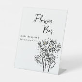 Élégant panneau de socle à barre de fleurs noir et (Recto)