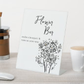 Élégant panneau de socle à barre de fleurs noir et (In SItu)