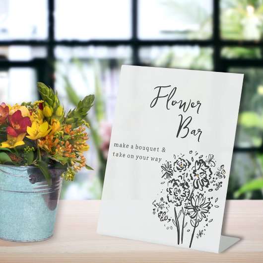 Élégant panneau de socle à barre de fleurs noir et