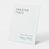 Élégant panneau de table de pâturage de mariage (Recto)