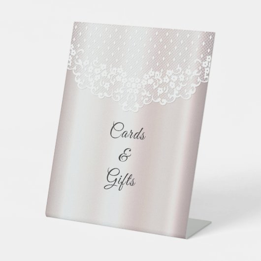 Élégant panneau de table floral dentelle blanche (Recto)